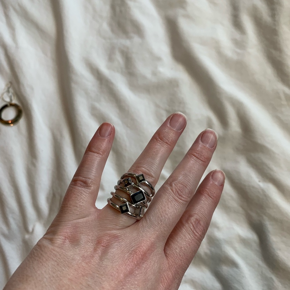 Black & Silver Statement Ring